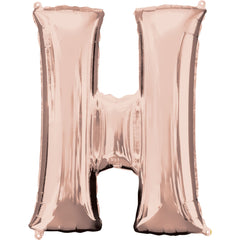 Rose Gold Foil Letter H Balloon