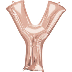 Rose Gold Foil Letter Y Balloon