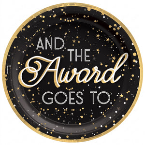 Awards Night "And the Award Goes To" 10-Inch Paper Dinner Plates - 10 in. - 8 Pack
