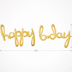 Pastel Confetti Metallic Foil Birthday Balloon Banner