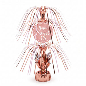 Sweet Sixteen Rose Gold Spray Centerpiece