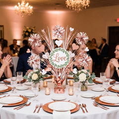 "Love" Tinsel Burst Centerpiece Spray Decoration for Weddings