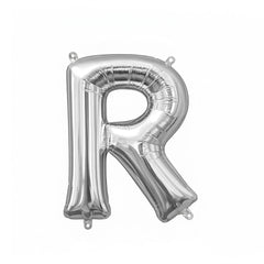 Silver Letter "R" Foil Balloon - Air Filled