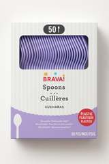 Lavender Plastic Spoons - 7.5 in. - 50 Pack