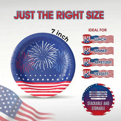 7" Starburst Paper Plates | 100 Count