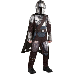 Kids' Mandalorian Halloween Costume with Mask and Cape - Child M (8-10)
