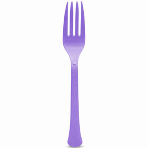 Heavyweight Purple Plastic Forks - 7.5 in.