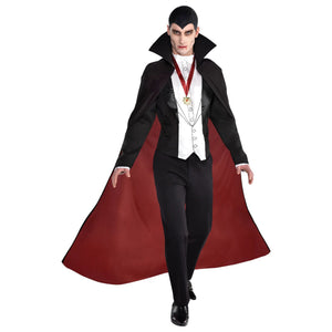 Classic Dracula Halloween Costume Cape Set - Adult One Size