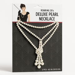 Roaring 20s Deluxe Pearl Necklace - 62" Flapper Costume Accessory