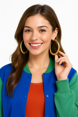 90s Hip Hop Bamboo Earrings - Gold Halloween Costume Accessory