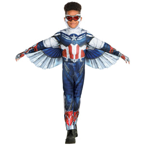 Marvel Falcon and Winter Soldier Sam Wilson Kids Costume with Wings & Mask - Child L (12-14)