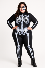 Skeleton Butterfly Catsuit Costume - Women's Plus Size (W/L-XL)
