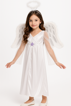 Starlight Angel Costume for Girls with Halo & Wings - Child L (12-14)