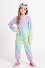 Pastel Sloth Zipster Costume for Girls - Halloween Edition