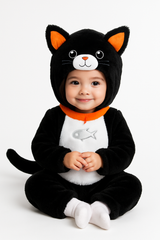 Cuddly Black Cat Infant Costume (0-6M) - Perfect for Halloween