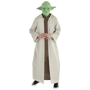 Yoda Costume - Star Wars Halloween Attire - Adult One Size (Up to Size 44)