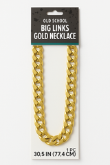 Old School Gold Link Chain Necklace - 30.5 Inch Costume Accessory