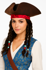 Official Pirates of the Caribbean‚Ñ¢ Pirate Hat with Braids