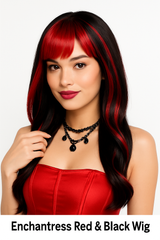 Enchantress Red & Black Halloween Wig