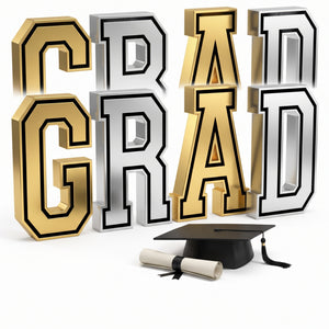 Oversized Graduation "GRAD" Centerpiece Decoration