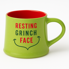 Festive Grinch Stoneware Holiday Mug - 17oz
