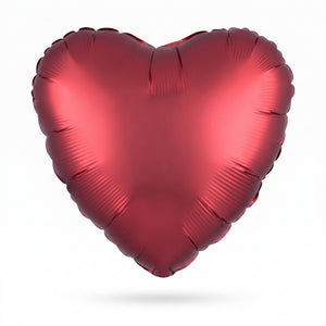 Satin Sangria Heart Foil Balloon - 18-Inch