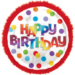 Vibrant Dots of Color Birthday Foil Balloon