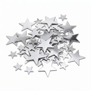 Shimmering Silver Star Confetti