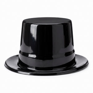 Shiny Black Top Hat - Classic Hollywood Costume Accessory