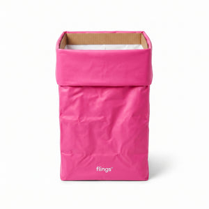 Bright Pink Flings Pop-Up Reusable Trash Bin - 13 Gallon