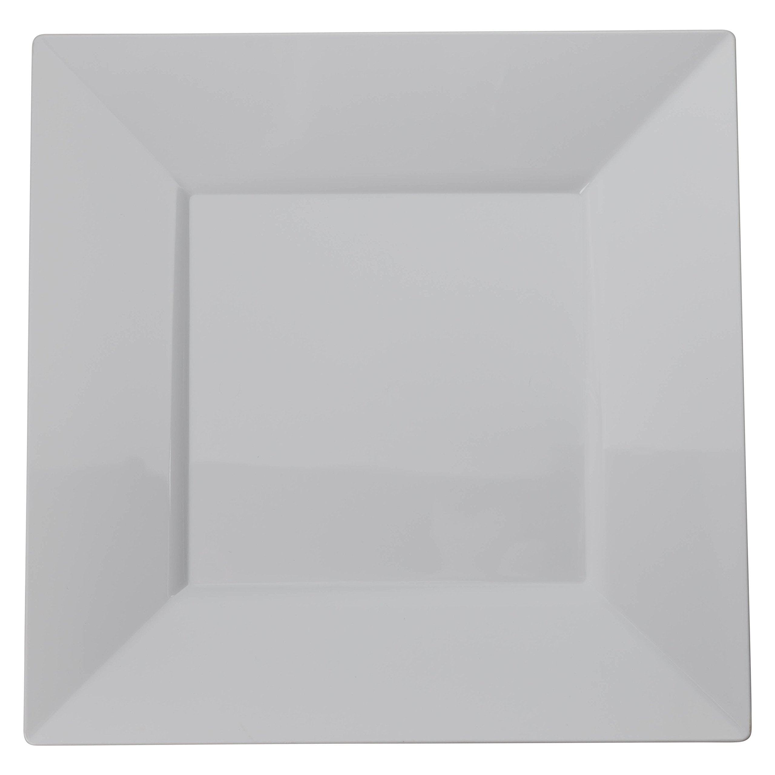 9.5 In. White Square Plates | 10 Count
