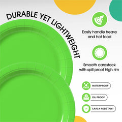 9 In. Lime Paper Plates | Case of 1000