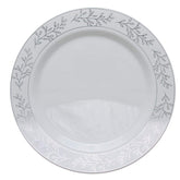 9 In. Silver Leaf Premium Plates | 10 Count
