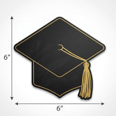 Graduation Cap Chalkboard Stand Decorations, 8.5-Inch, 4-Pack