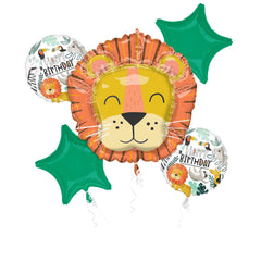 "Get Wild Birthday Foil Balloon Bouquet - 5 Piece Set"