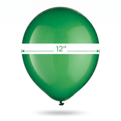 Festive Green 12" Latex Balloons - Pack of 72