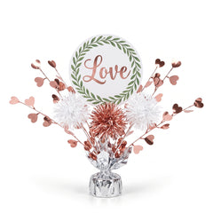 "Love" Tinsel Burst Centerpiece Spray Decoration for Weddings