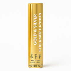 12" Gold & Silver Streamer Cannon