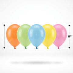 Sherbert Mix Latex Balloons, 11-Inch, 15-Pack