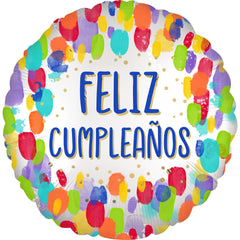 Colorful "Feliz Cumpleaños" Foil Balloon - 18in