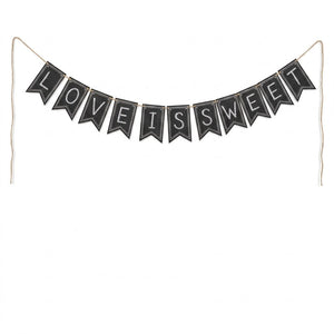 Rustic Chalkboard Pennant Banner - 15-ft, Customizable for Any Occasion