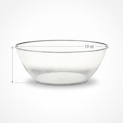 Clear 10-Quart Plastic Serving Bowl for All Occasions