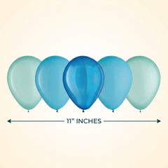 Aqua Blue Latex Balloons, 11-Inch, 15-Pack