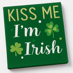 Irish Blessings St. Patrick's Day Beverage Napkins - 5 In. X 5 In.