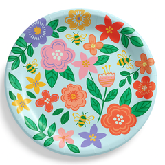 Spring Bloom Floral Paper Plates - 6.75"