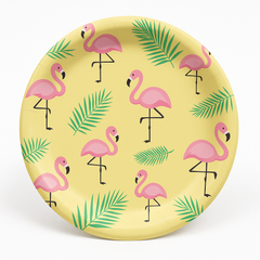 Flamingo Paradise 8.5" Round Paper Plates