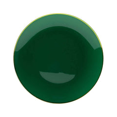 10 In. Classic Green Design Plastic Plates | 120 Count