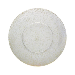 10 In. Gold Sparkle Design Plastic Plates | 10 Count