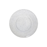 8 In. Silver Sparkle Design Plastic Plates | 10 Count