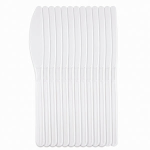 Frosty White Economy Plastic Knives - Pack of 20 - 7.5 in.